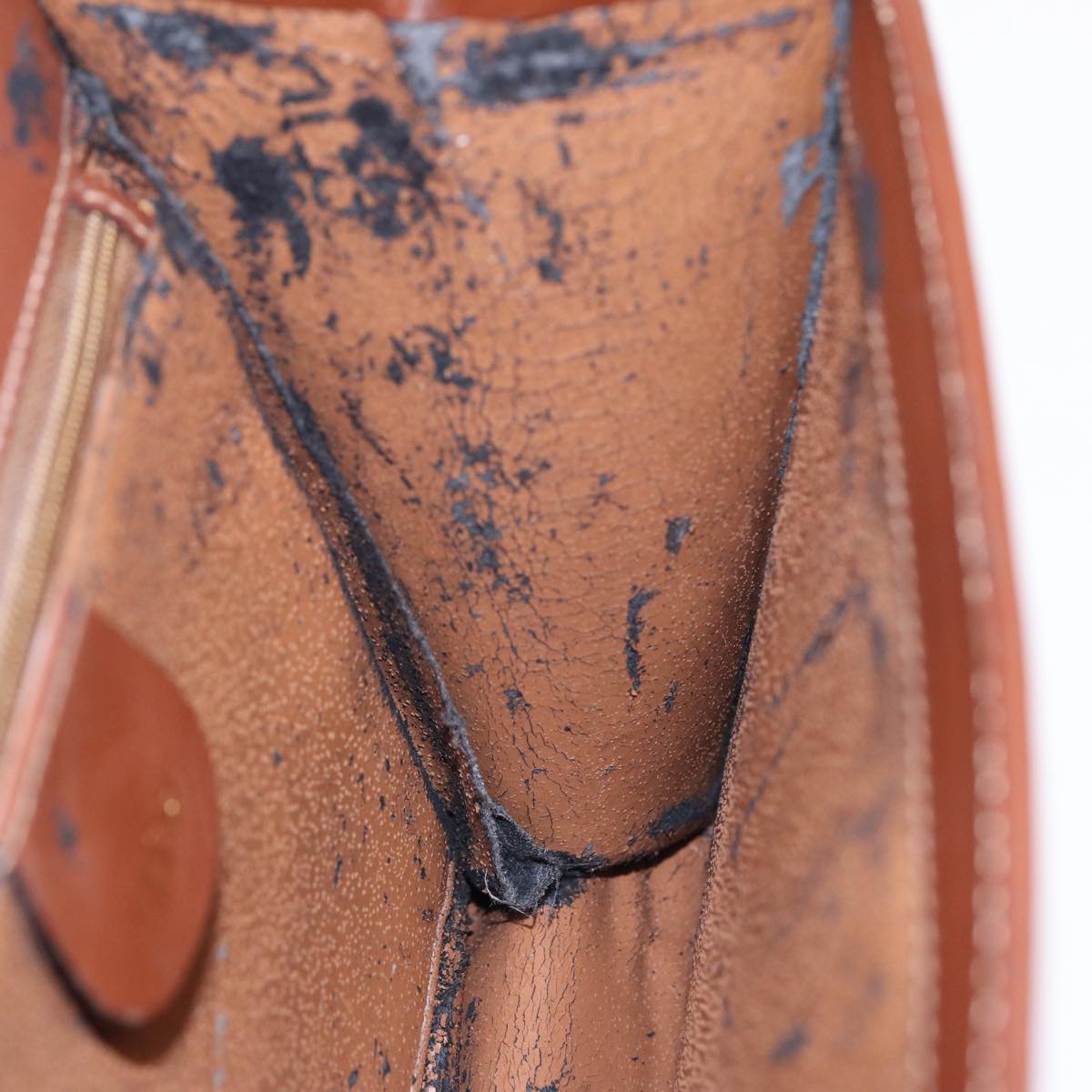 GUCCI Hand Bag Leather 2way Brown ar12027
