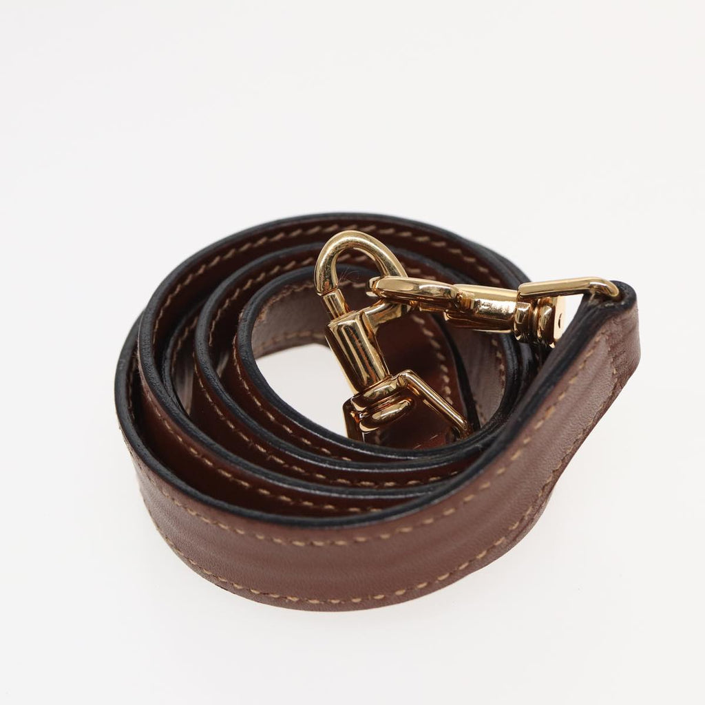 GUCCI Hand Bag Leather 2way Brown ar12027