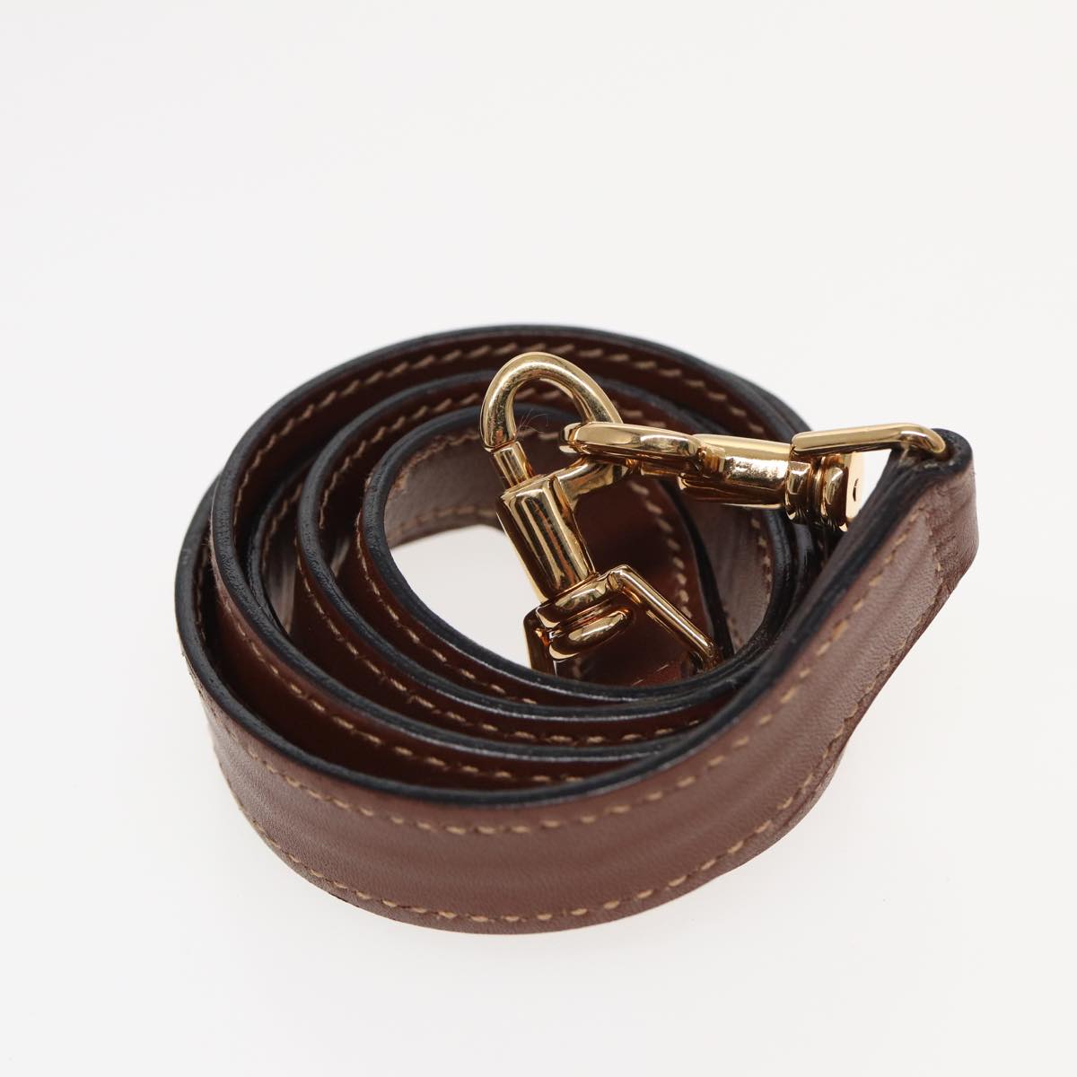 GUCCI Hand Bag Leather 2way Brown ar12027