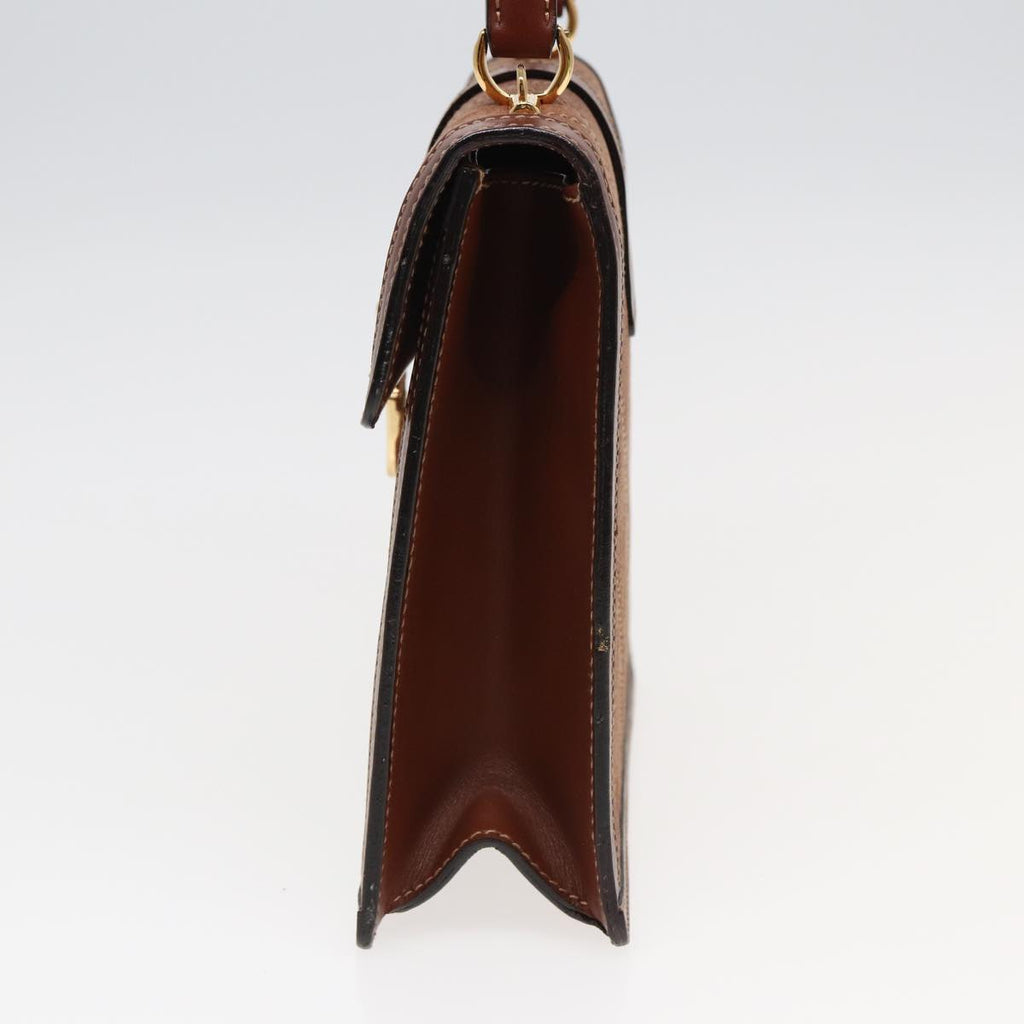 GUCCI Hand Bag Leather 2way Brown ar12027