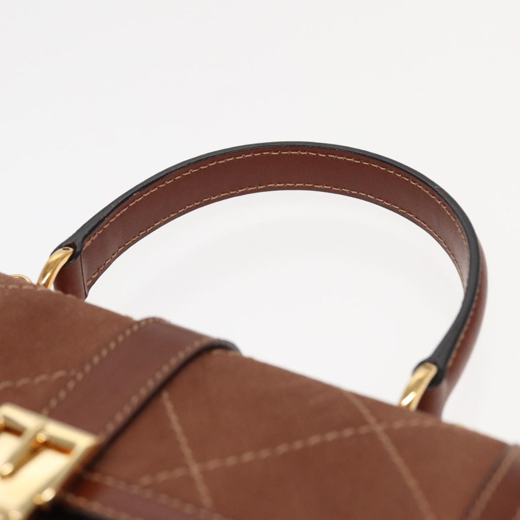 GUCCI Hand Bag Leather 2way Brown ar12027