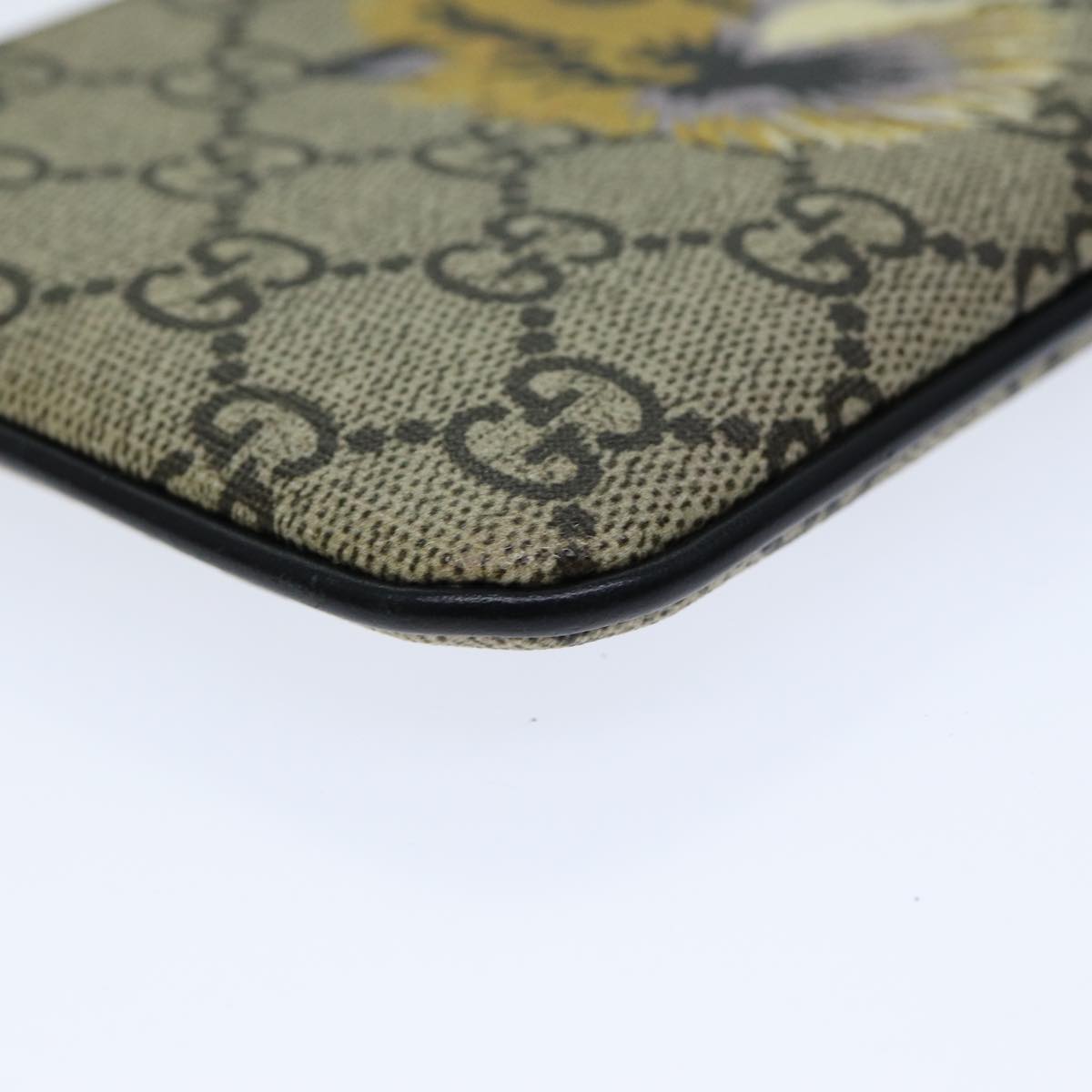 GUCCI GG Supreme Pouch PVC Leather Beige 522866 ar12057