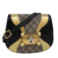 GUCCI GG Supreme Ojiride Shoulder Bag Leather PVC Beige 500781 ar12091