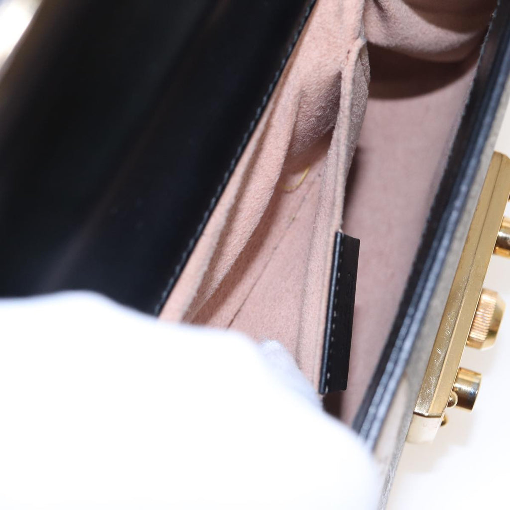 GUCCI Padlock GG Supreme Chain Shoulder Bag PVC Beige 432182 ar12095