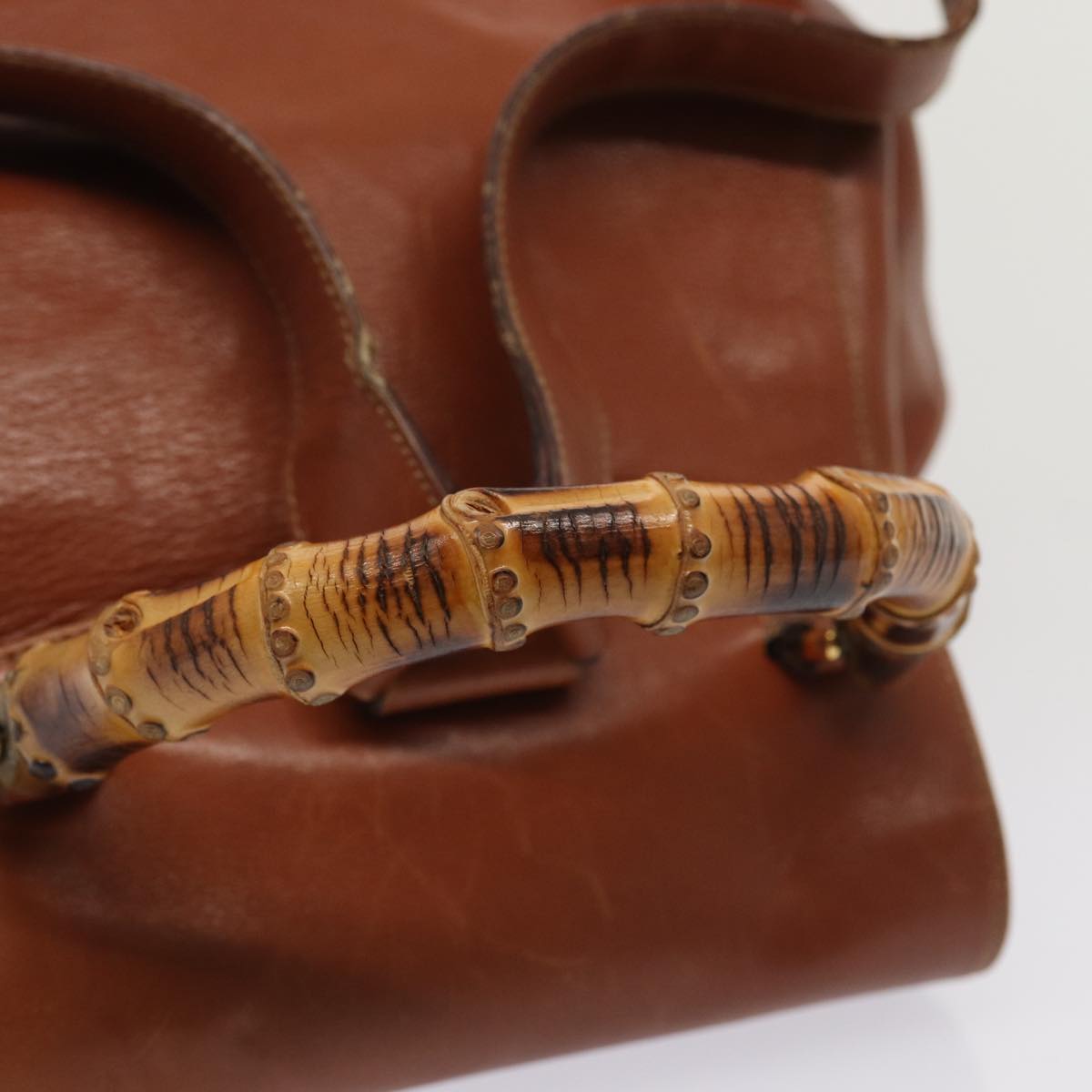GUCCI Bamboo Backpack Leather Brown 003 2058 0016 ar12099