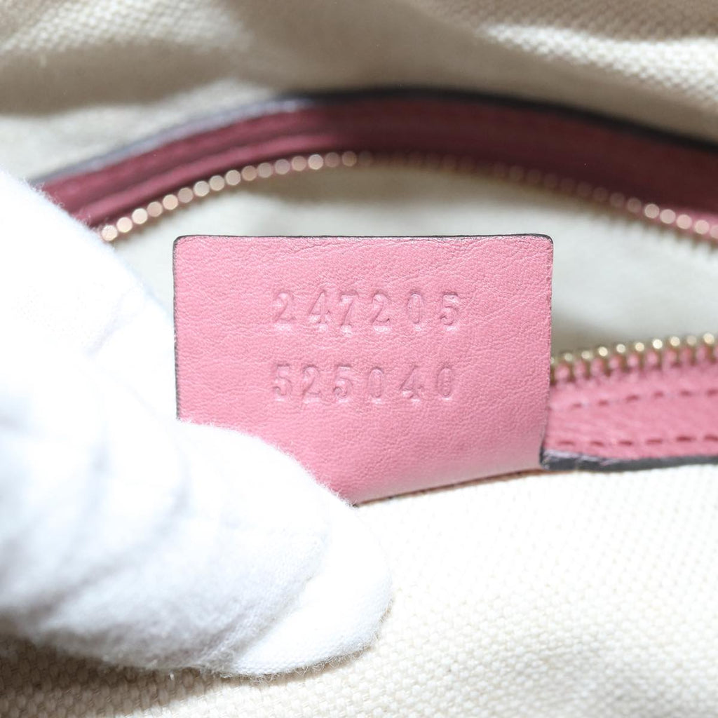 GUCCI Boston Bag Leather Pink 247205 ar12100