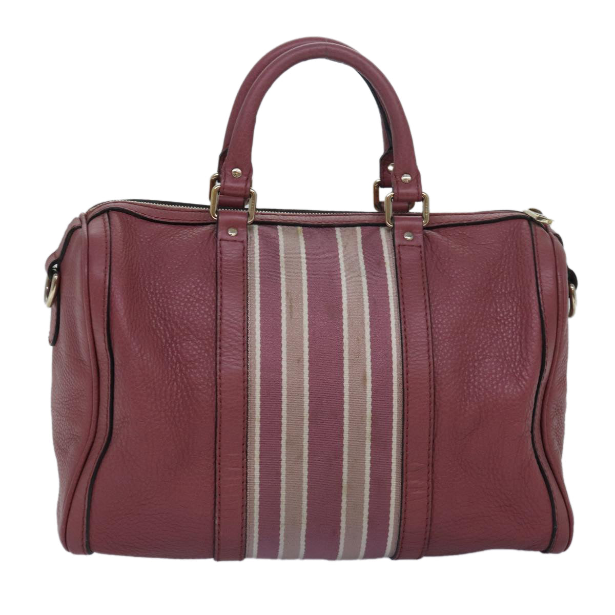 GUCCI Boston Bag Leather Pink 247205 ar12100