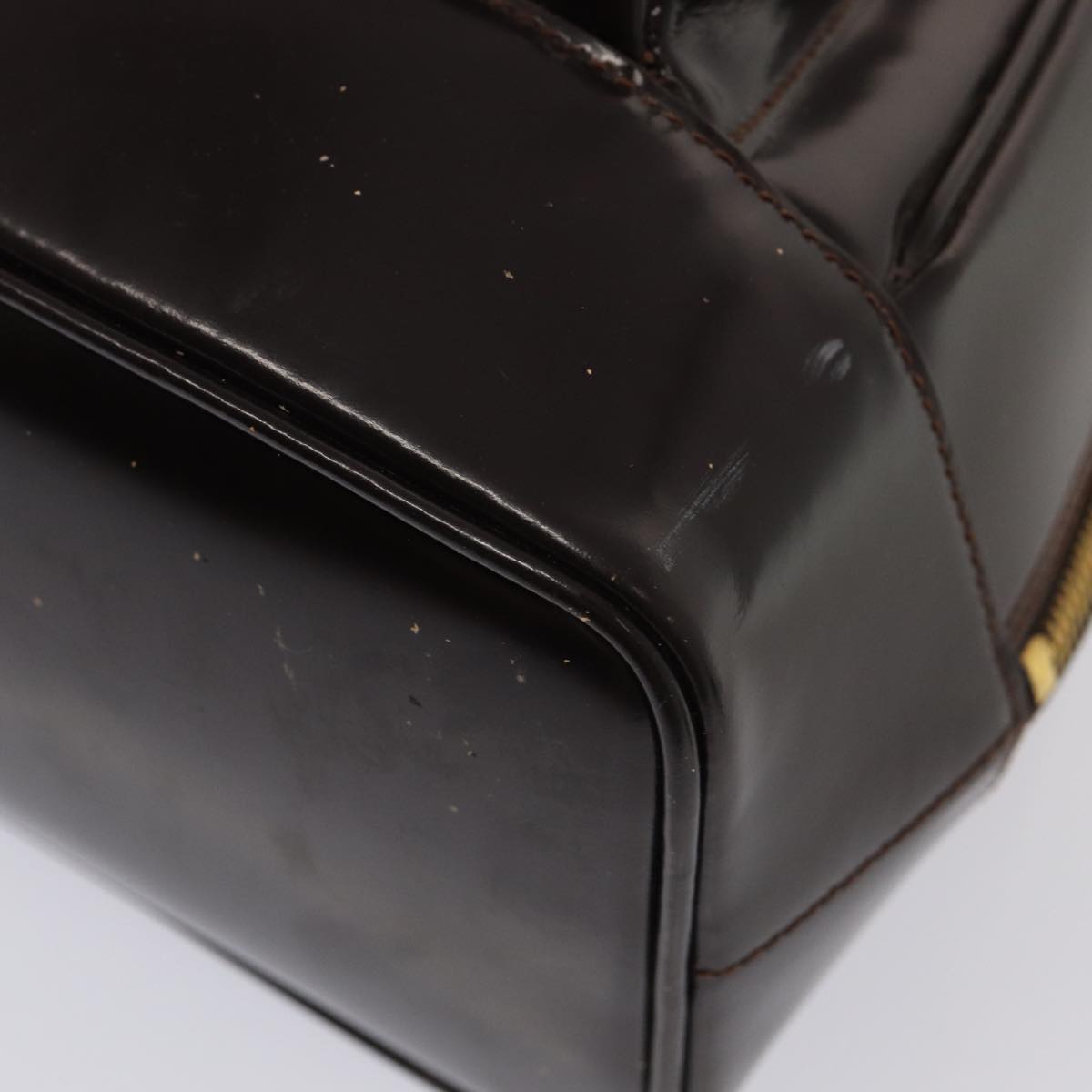 GUCCI Bamboo Body Bag Enamel Brown 003 2113 0027 ar12113