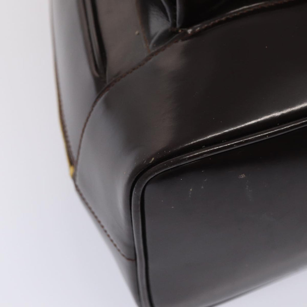 GUCCI Bamboo Body Bag Enamel Brown 003 2113 0027 ar12113