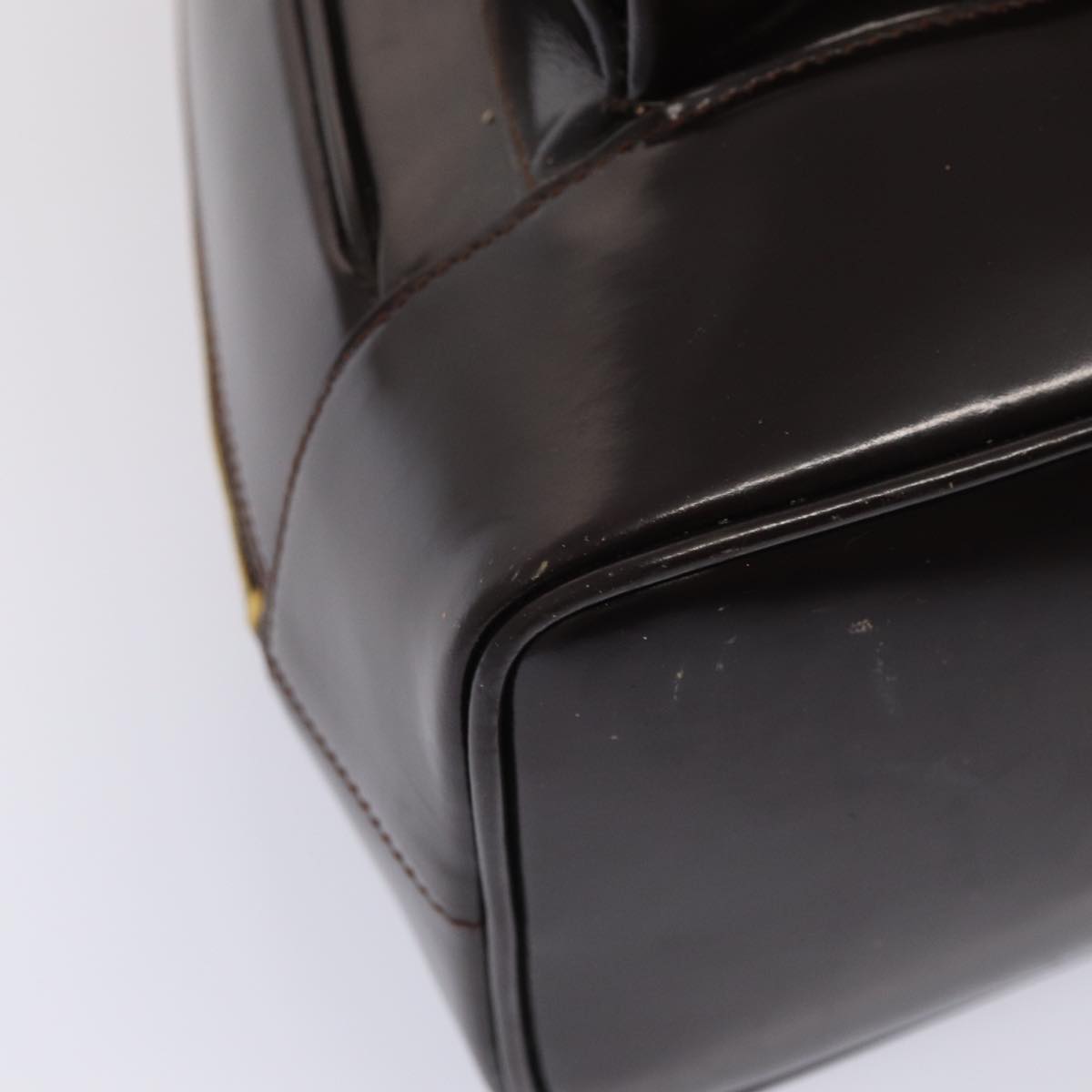 GUCCI Bamboo Body Bag Enamel Brown 003 2113 0027 ar12113