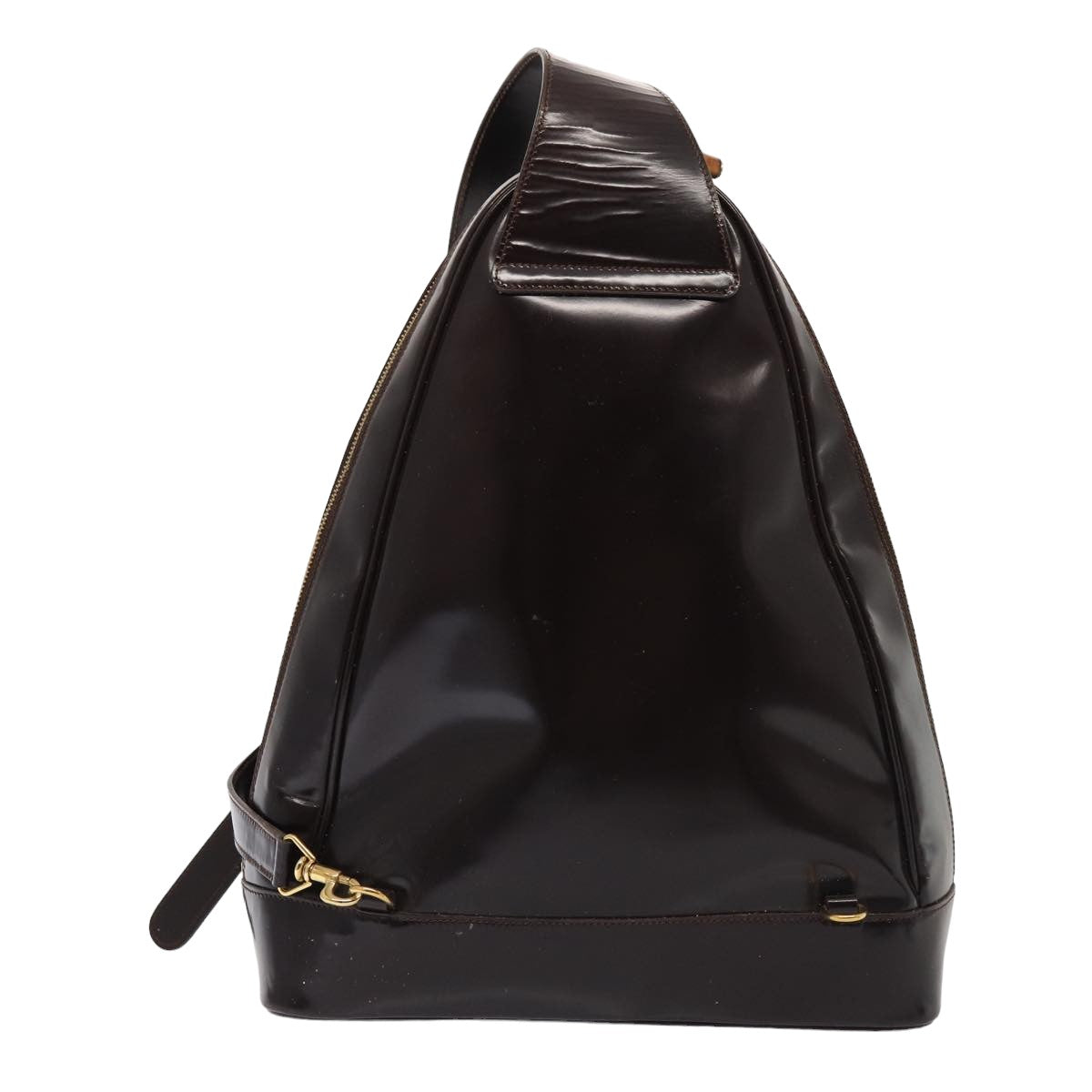 GUCCI Bamboo Body Bag Enamel Brown 003 2113 0027 ar12113