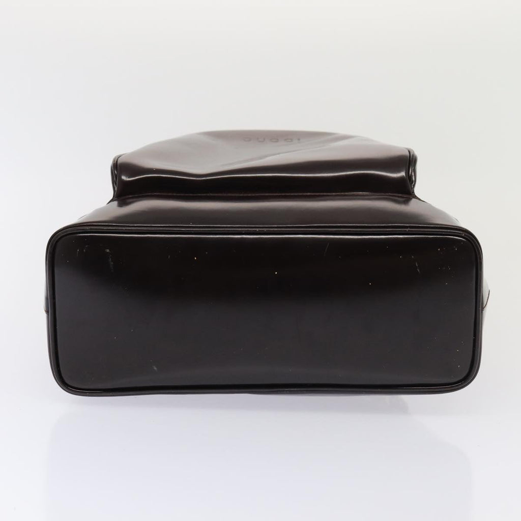 GUCCI Bamboo Body Bag Enamel Brown 003 2113 0027 ar12113