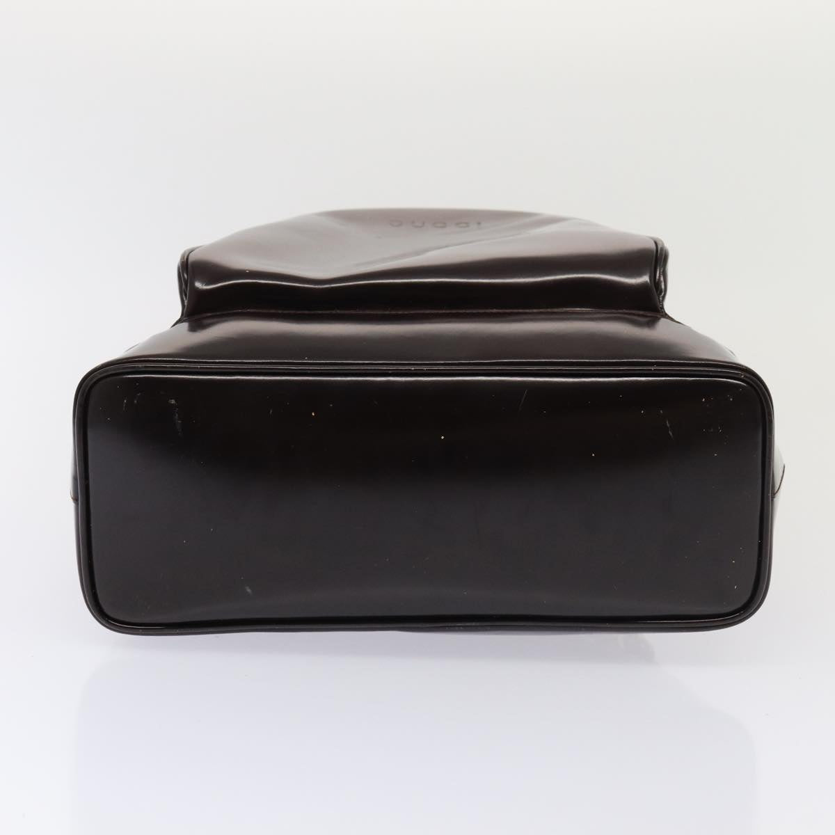 GUCCI Bamboo Body Bag Enamel Brown 003 2113 0027 ar12113