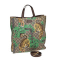 GUCCI GG Canvas Bengal Tiger Tote Bag PVC 2way Beige Green yellow ar12133A