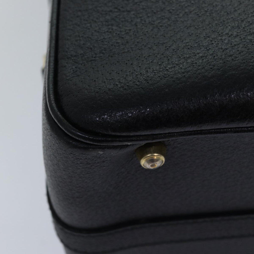 GUCCI Bamboo Vanity Hand Bag Leather 2way Black 013 2122 2491 ar12149