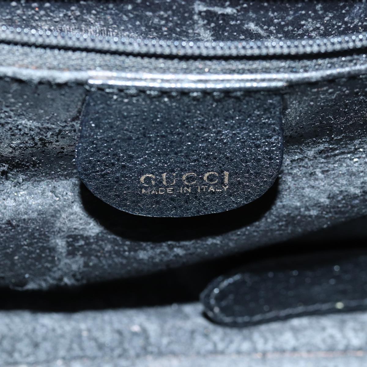 GUCCI Bamboo Vanity Hand Bag Leather 2way Black 013 2122 2491 ar12149