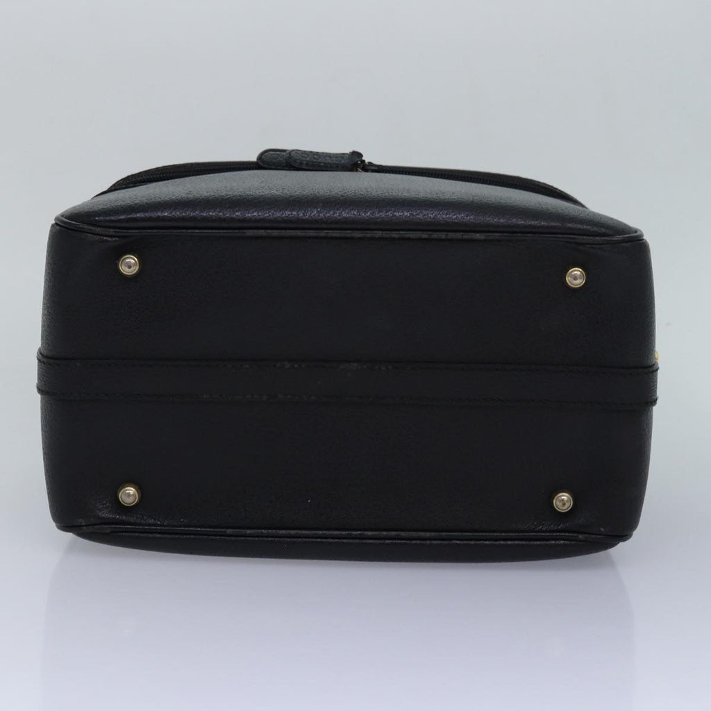 GUCCI Bamboo Vanity Hand Bag Leather 2way Black 013 2122 2491 ar12149