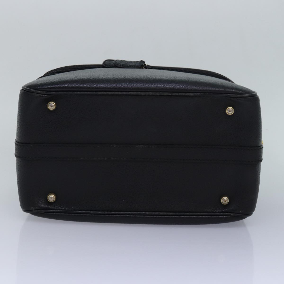 GUCCI Bamboo Vanity Hand Bag Leather 2way Black 013 2122 2491 ar12149