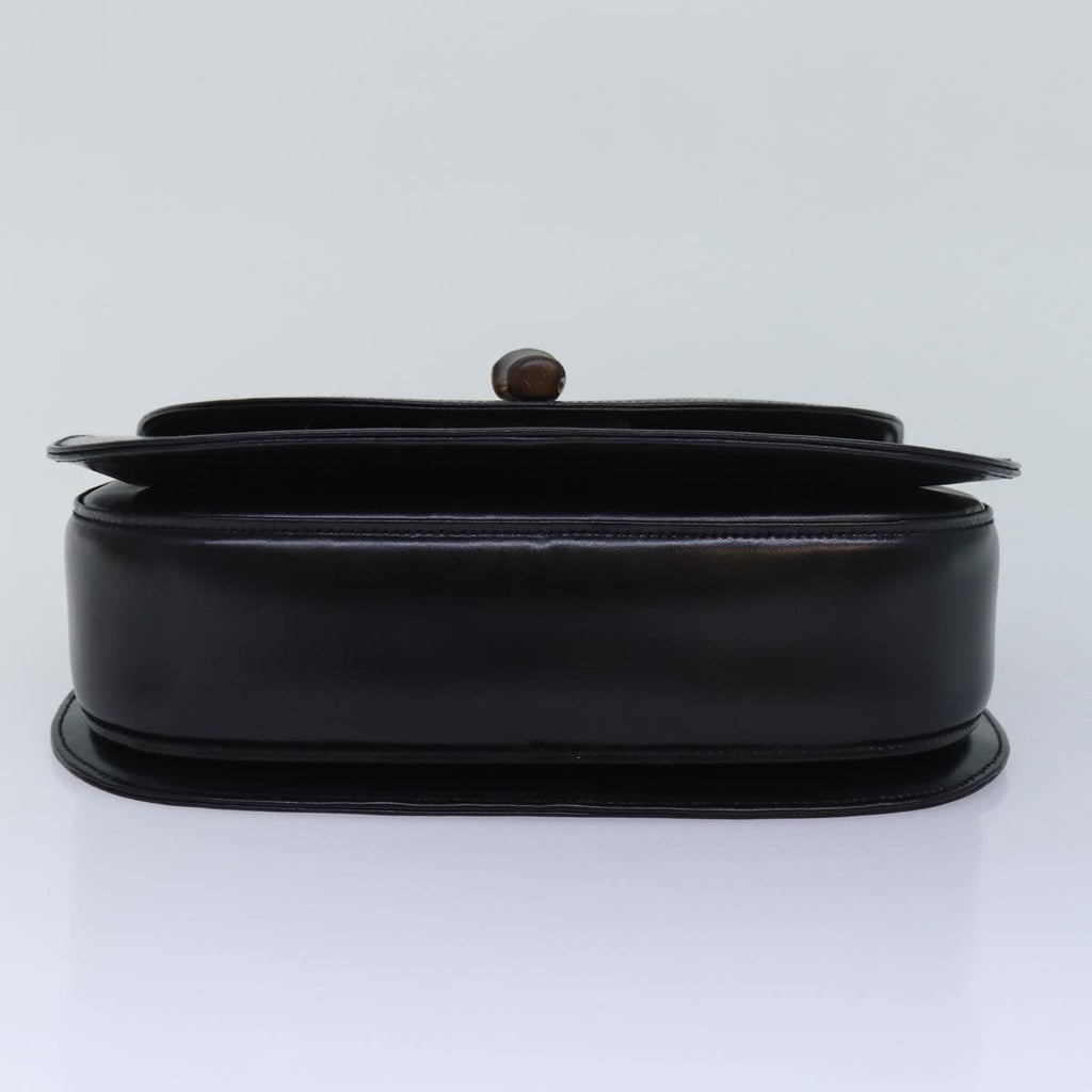GUCCI Bamboo Hand Bag Leather Black 000 1951 0633 ar12165A