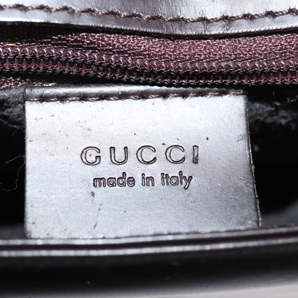 GUCCI Hand Bag Leather Black 001 3063 ar12166
