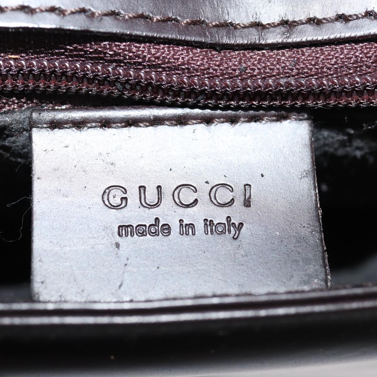 GUCCI Hand Bag Leather Black 001 3063 ar12166