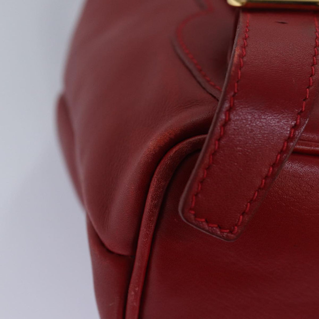 GUCCI Bamboo Backpack Leather Red 003 1705 0030 ar12168