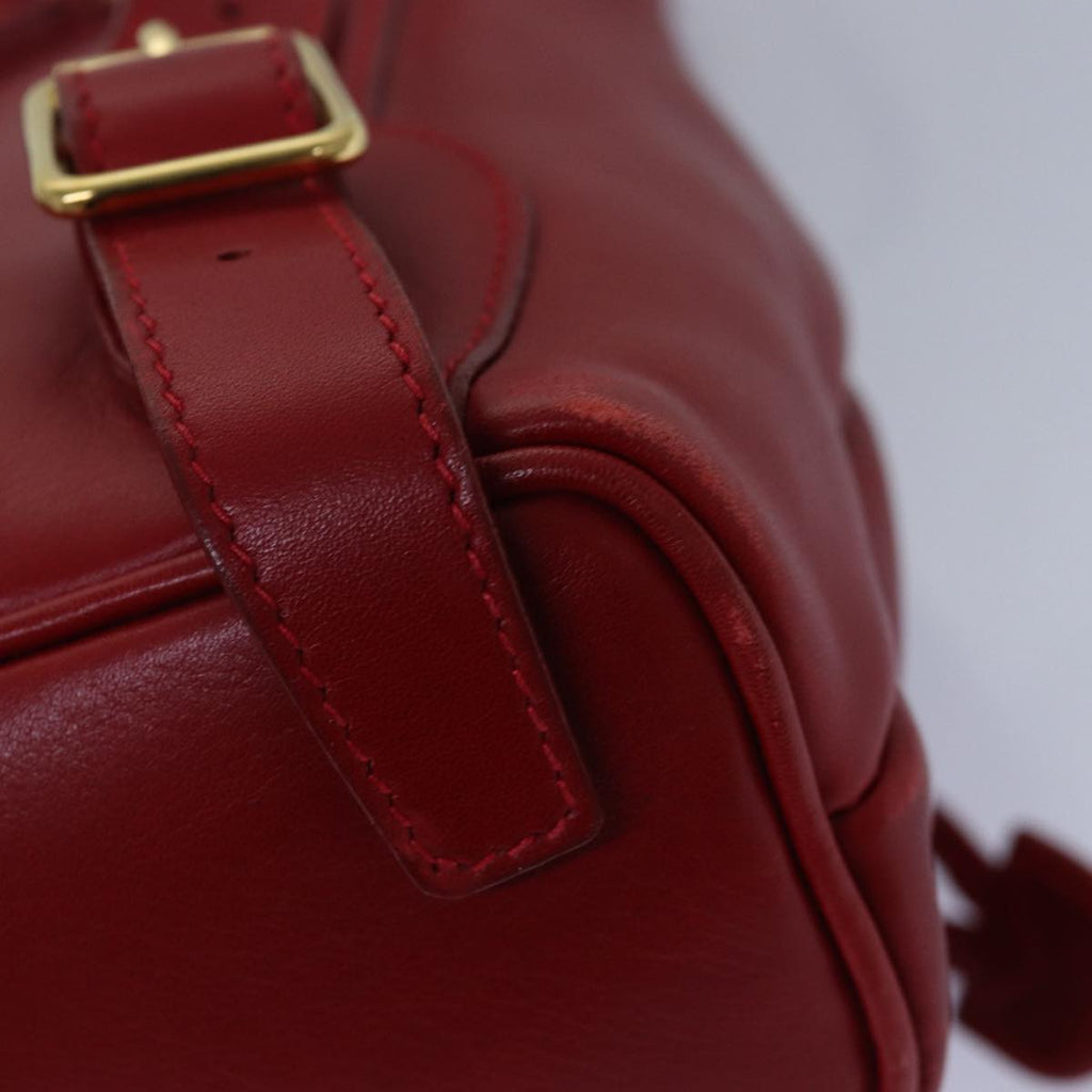GUCCI Bamboo Backpack Leather Red 003 1705 0030 ar12168