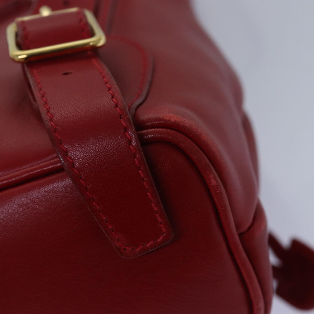 GUCCI Bamboo Backpack Leather Red 003 1705 0030 ar12168