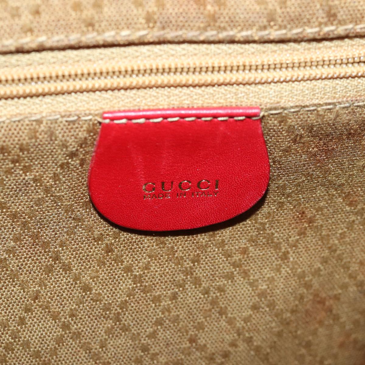 GUCCI Bamboo Backpack Leather Red 003 1705 0030 ar12168
