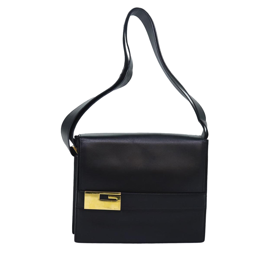 GUCCI Shoulder Bag Leather Black 001 1274 1912 ar12169