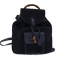 GUCCI Bamboo Backpack Suede Navy 003 1705 0030 ar12212