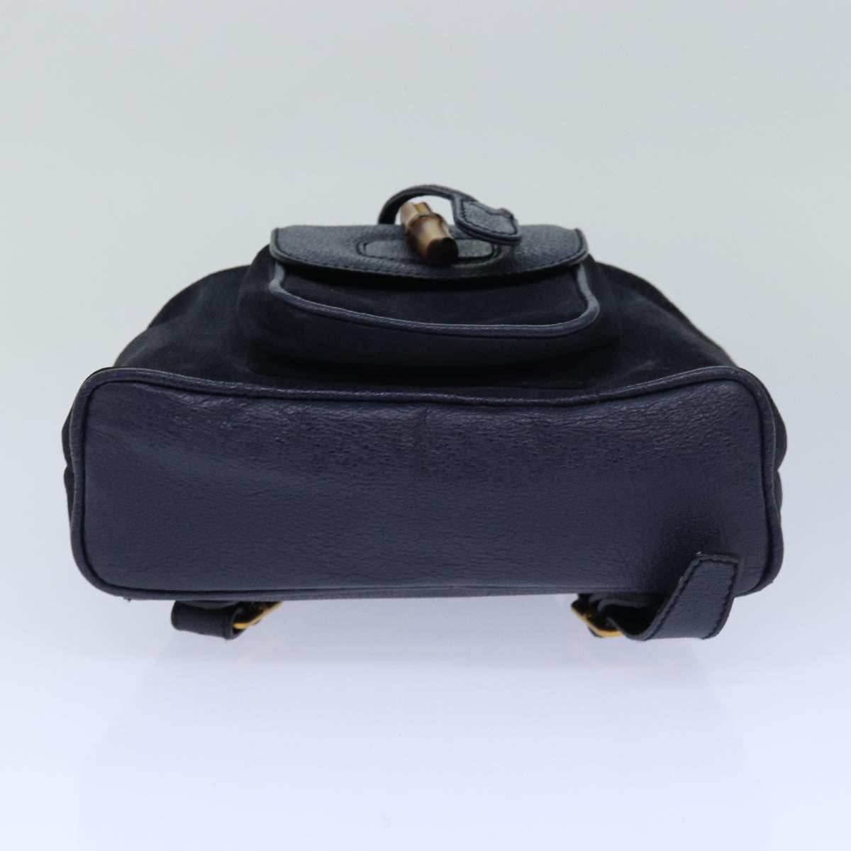 GUCCI Bamboo Backpack Suede Navy 003 1705 0030 ar12212