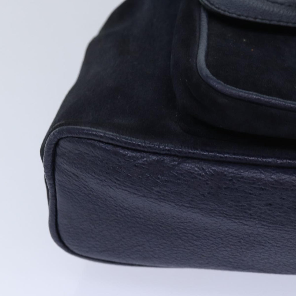 GUCCI Bamboo Backpack Suede Navy 003 1705 0030 ar12212