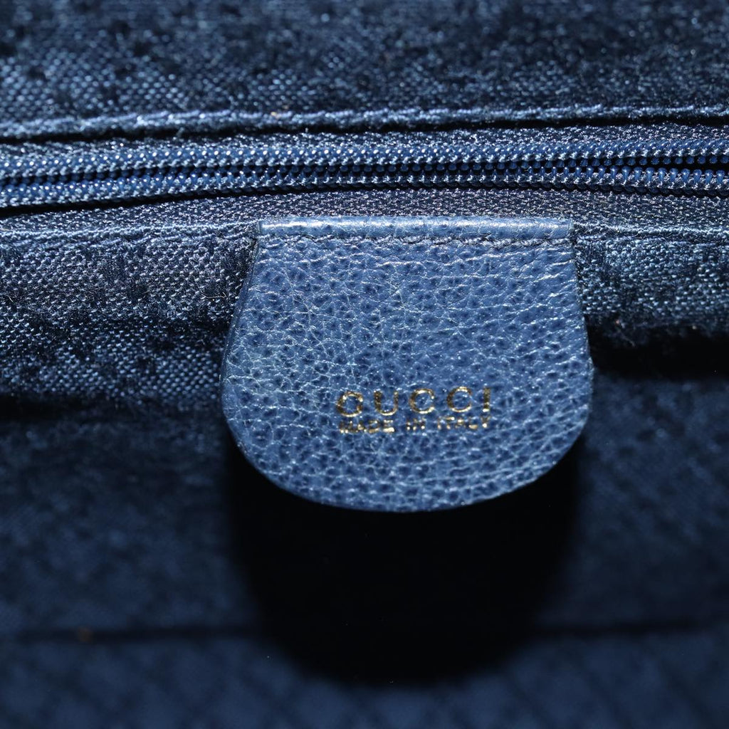 GUCCI Bamboo Backpack Suede Navy 003 1705 0030 ar12212