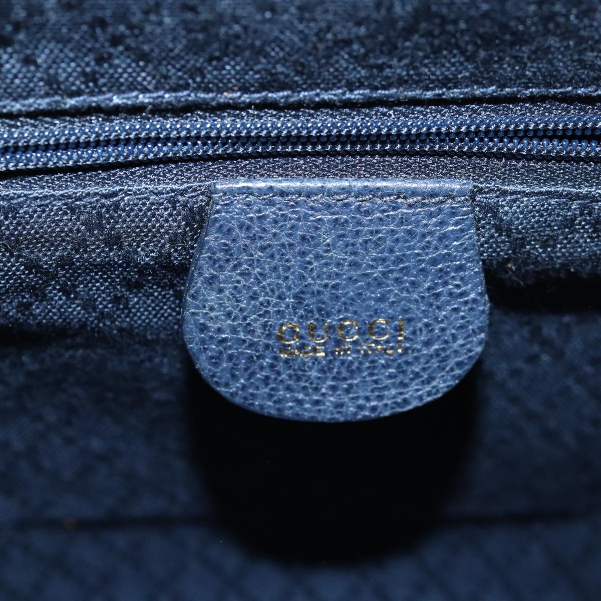GUCCI Bamboo Backpack Suede Navy 003 1705 0030 ar12212