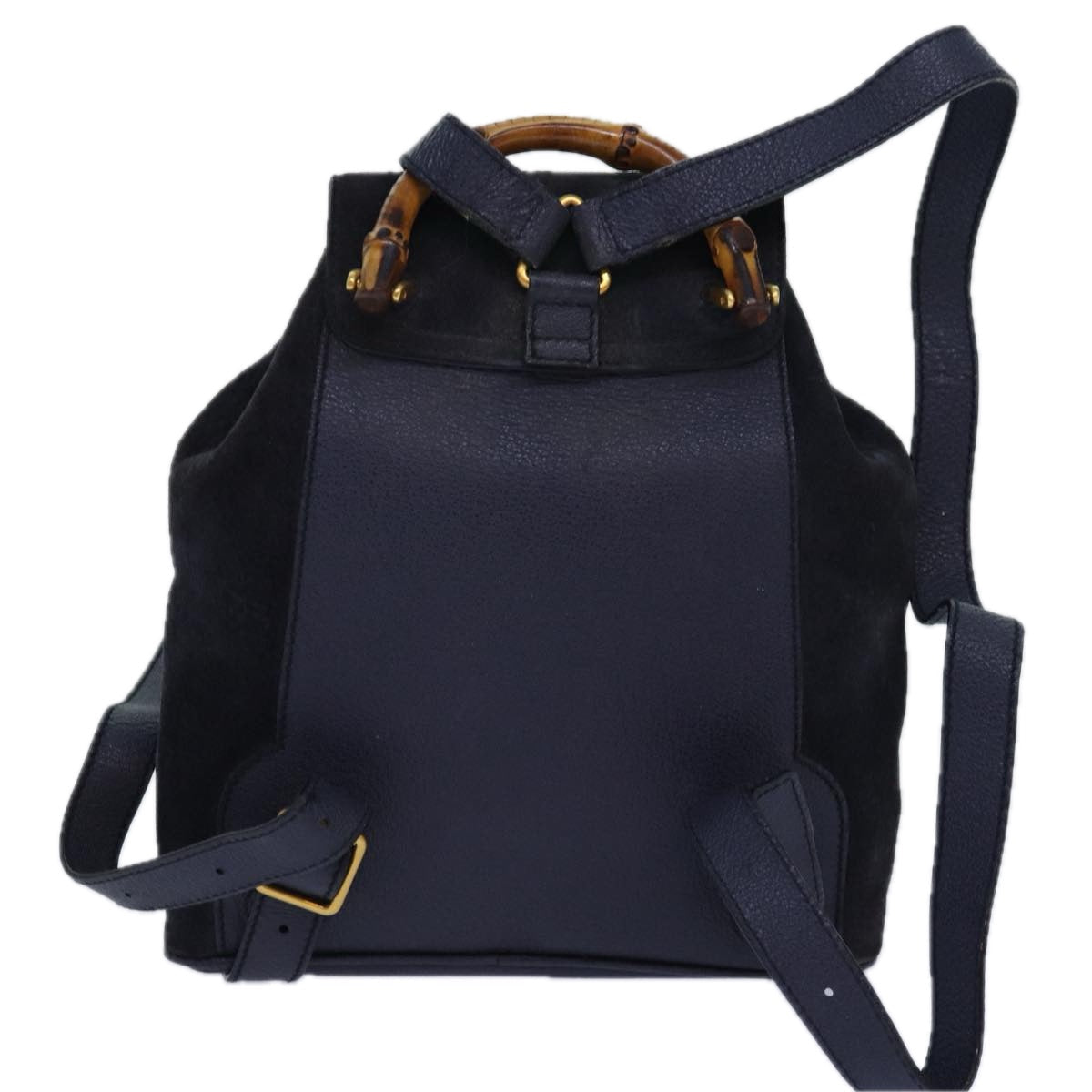 GUCCI Bamboo Backpack Suede Navy 003 1705 0030 ar12212