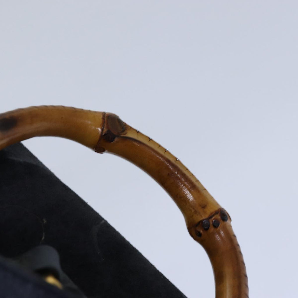 GUCCI Bamboo Backpack Suede Navy 003 1705 0030 ar12212