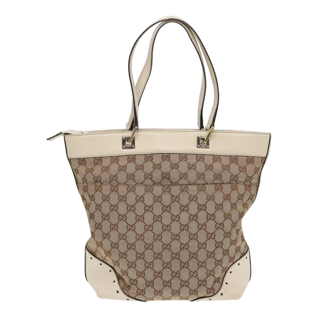 GUCCI GG Canvas Tote Bag Beige ar12215