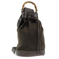 GUCCI Bamboo Backpack Nylon Brown ar12220