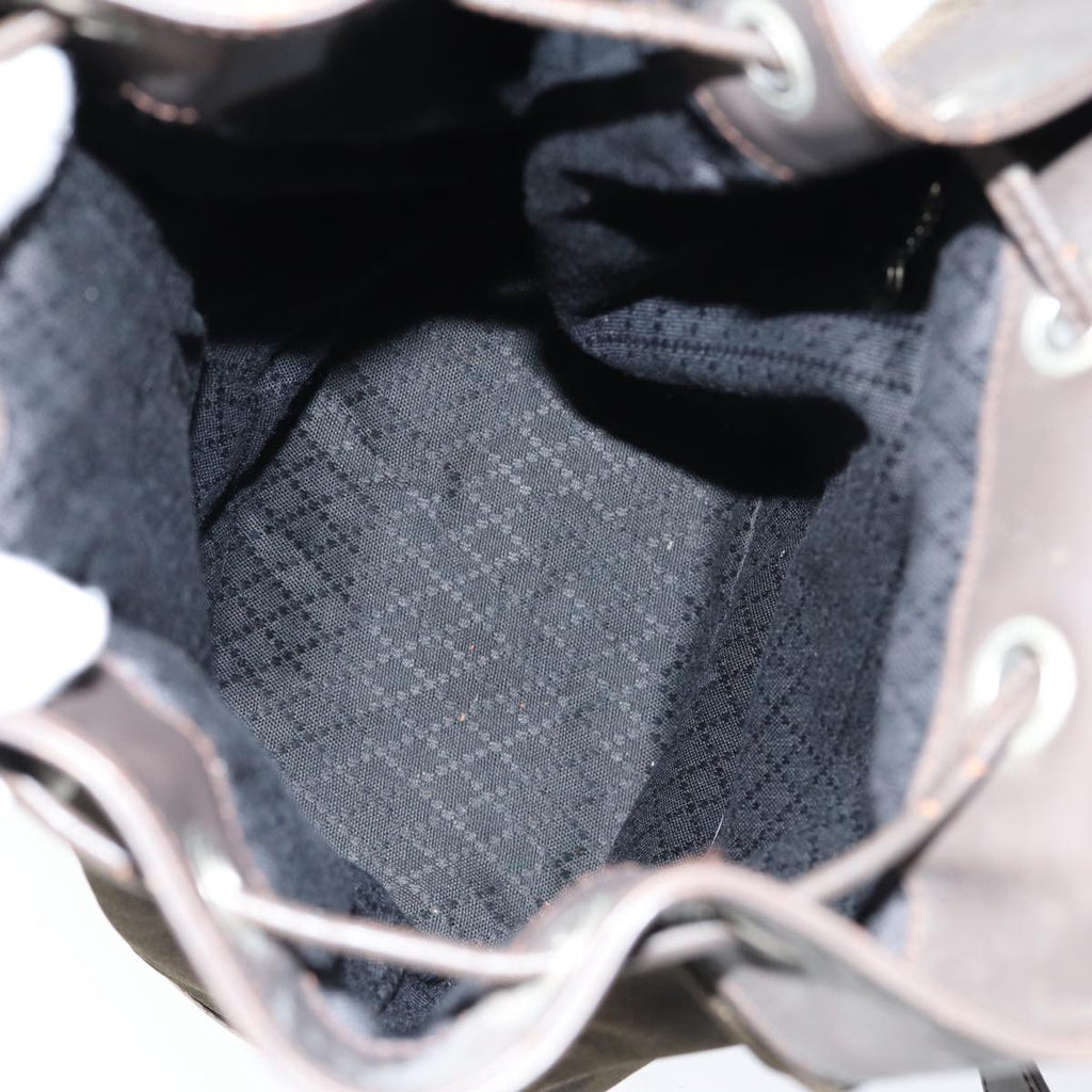 GUCCI Bamboo Backpack Nylon Brown ar12220