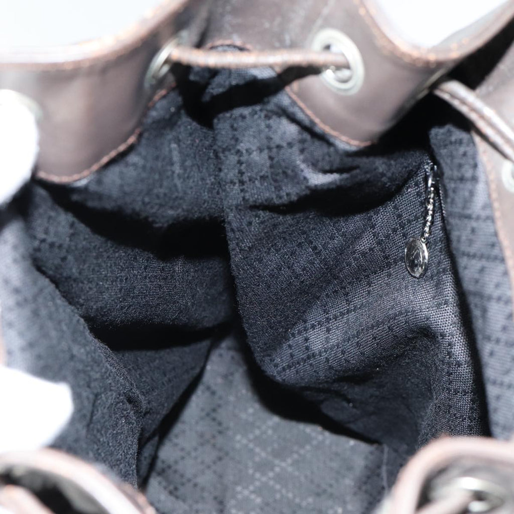 GUCCI Bamboo Backpack Nylon Brown ar12220