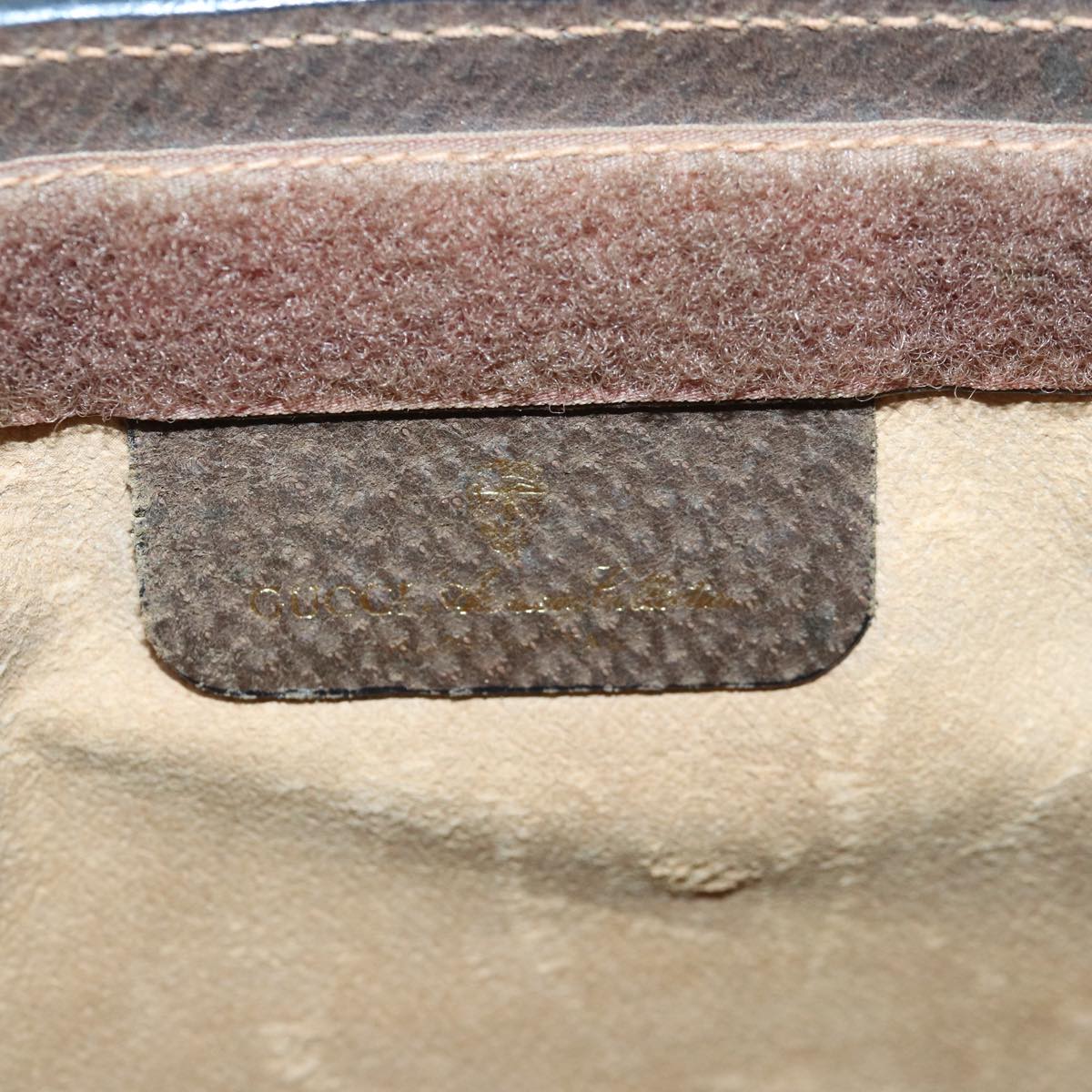 GUCCI GG Supreme Web Sherry Line Clutch Bag PVC Beige Red 89 01 002 ar12266