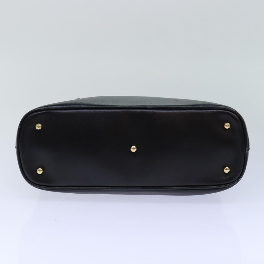 GUCCI Bamboo Hand Bag Leather 2way Black 000 1046 0290 ar12273