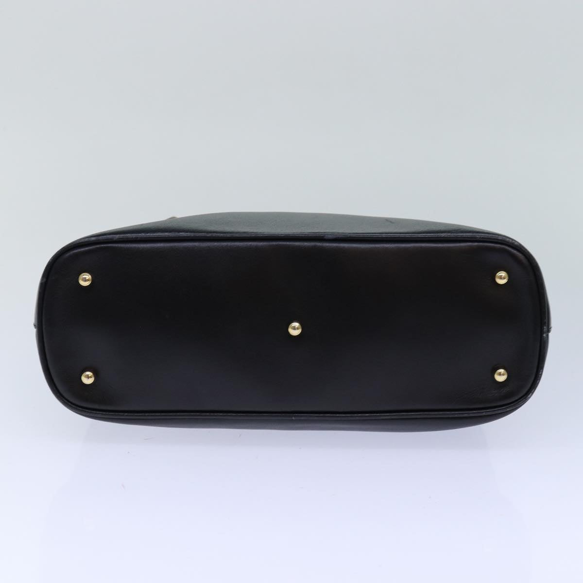 GUCCI Bamboo Hand Bag Leather 2way Black 000 1046 0290 ar12273