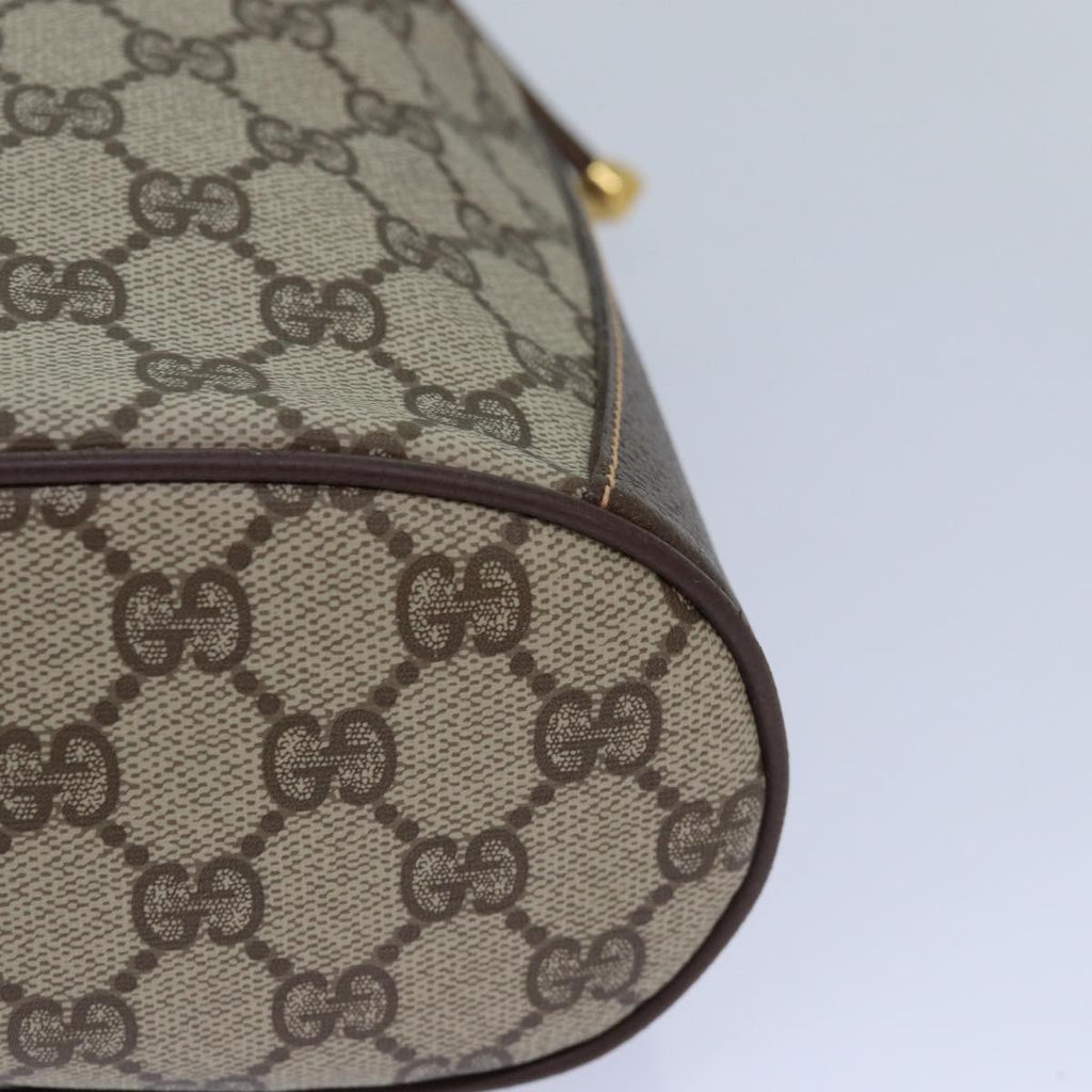 GUCCI GG Supreme Web Sherry Line Shoulder Bag PVC Beige 164 02 034 ar12279