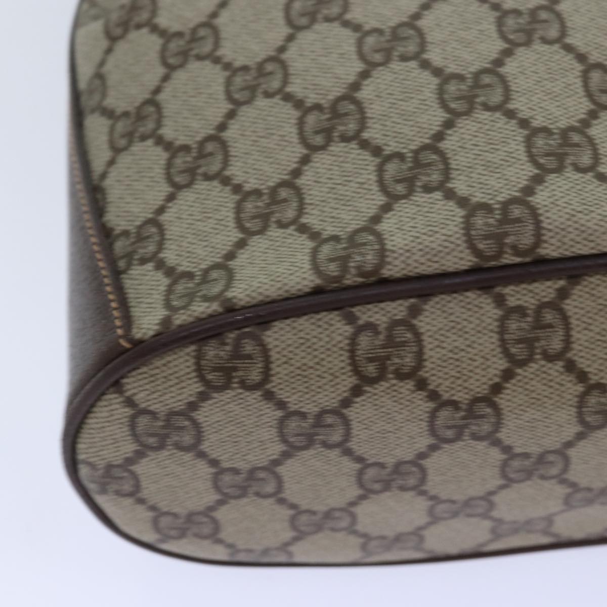 GUCCI GG Supreme Web Sherry Line Shoulder Bag PVC Beige 164 02 034 ar12279