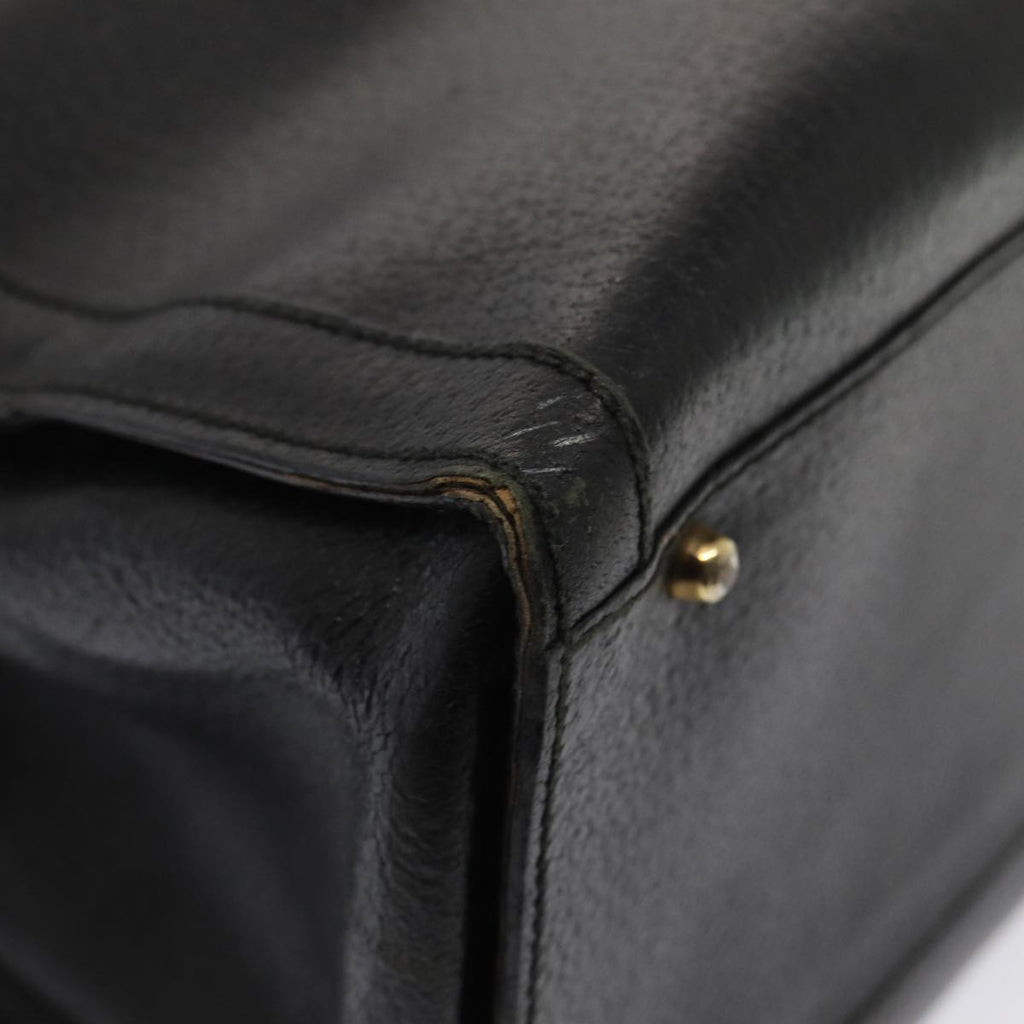 GUCCI Bamboo Hand Bag Leather Black 002 2853 0260 0 ar12297
