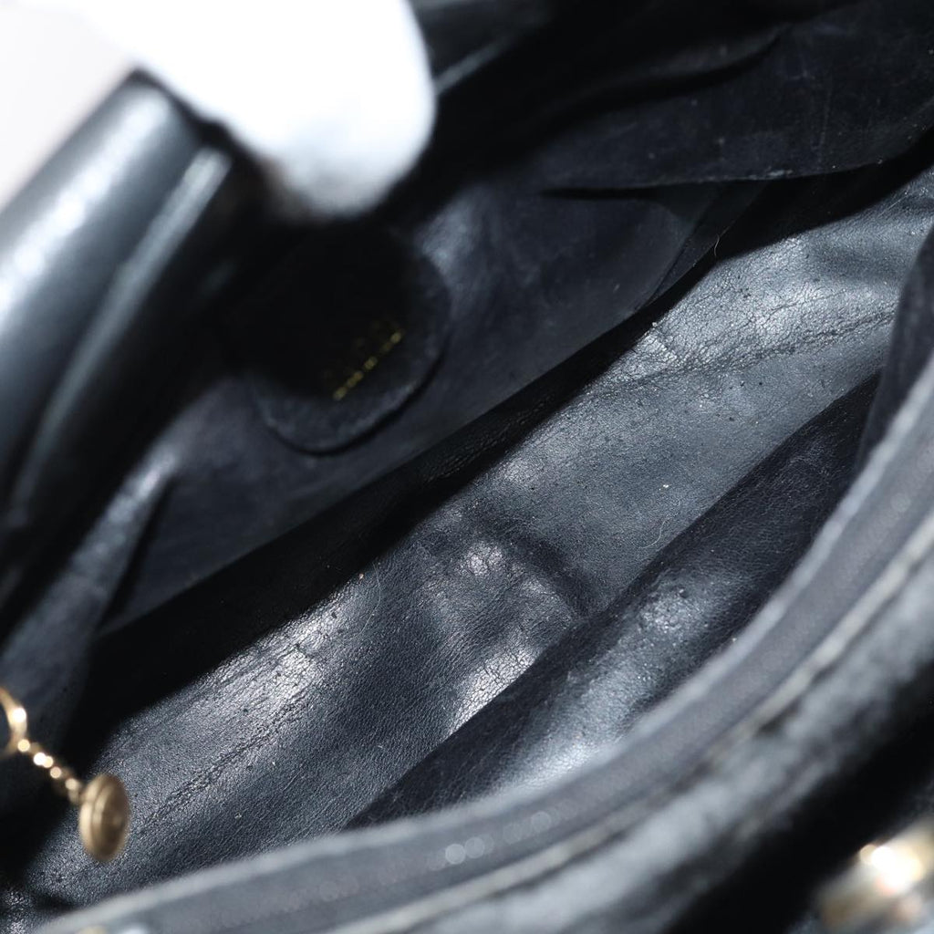 GUCCI Bamboo Hand Bag Leather Black 002 2853 0260 0 ar12297