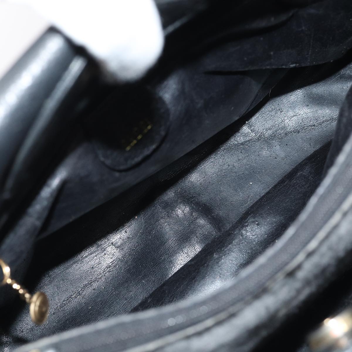 GUCCI Bamboo Hand Bag Leather Black 002 2853 0260 0 ar12297