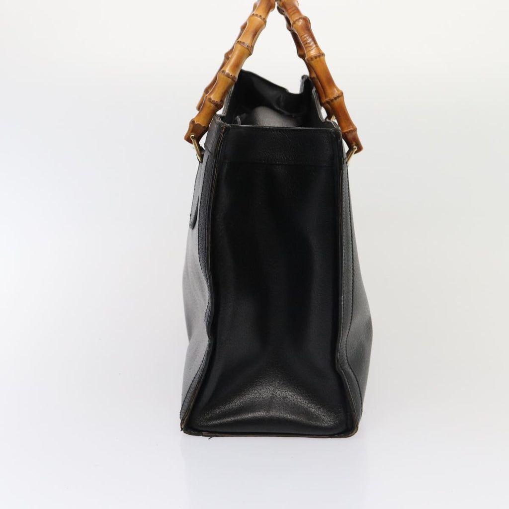 GUCCI Bamboo Hand Bag Leather Black 002 2853 0260 0 ar12297